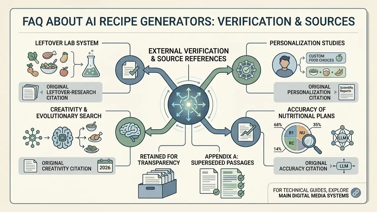 Central hub connecting research citations, personalization studies, and nutritional accuracy data sources