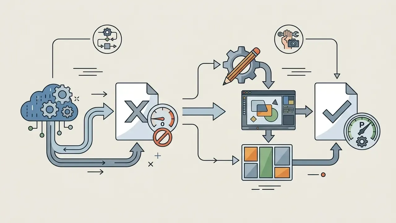 Process flow showing machine-generated content being refined by human editing to achieve copyright status