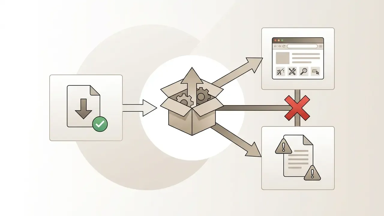 Software installer box distributing unwanted browser modifications and potentially harmful files