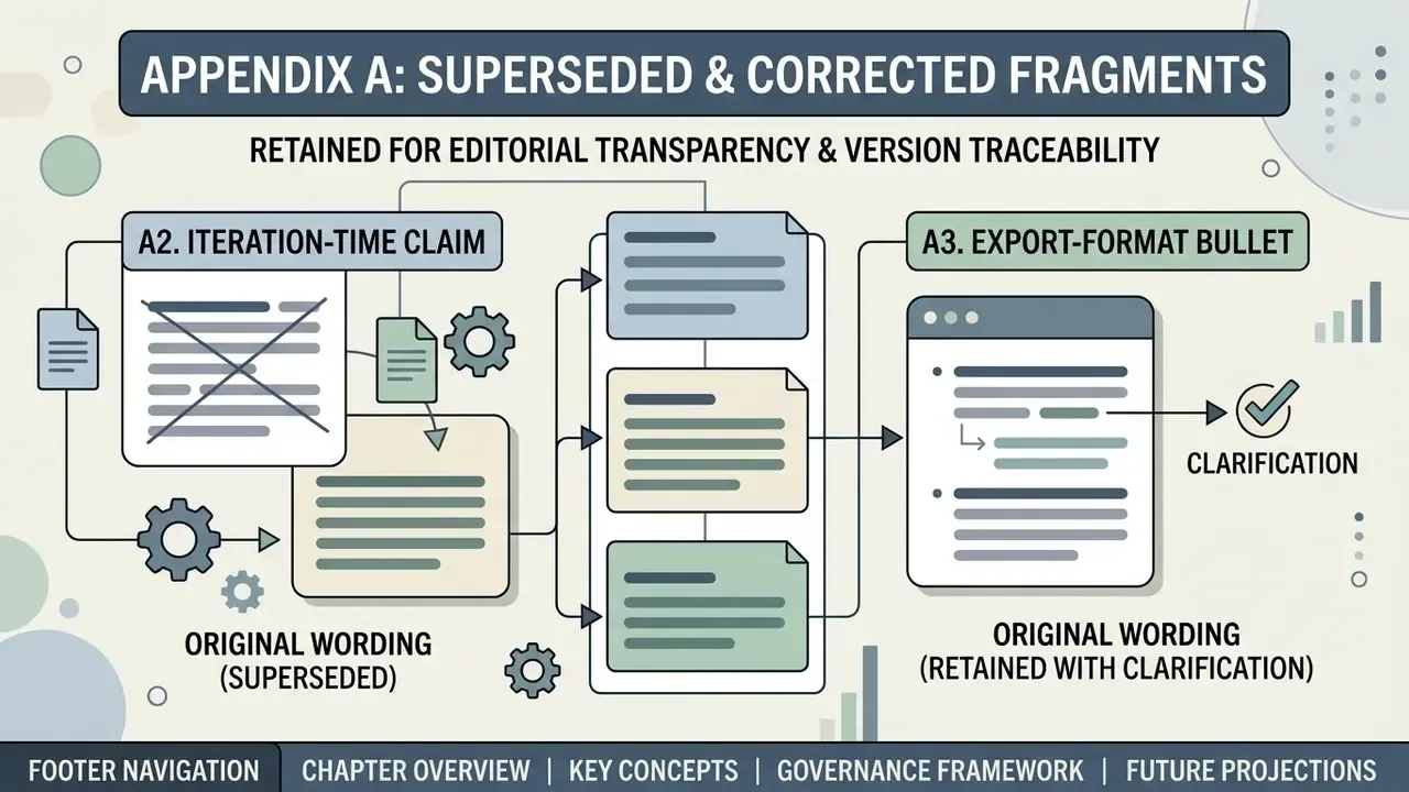 Diagram showing the progression from superseded claims to clarified export format documentation