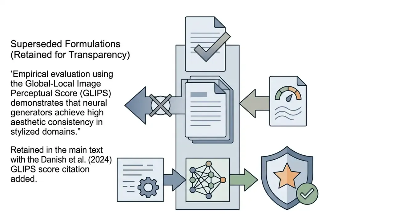 Documents and neural network icons moving through a central processing column toward a shield emblem