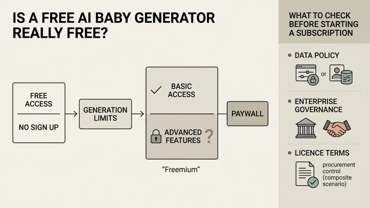 Flowchart showing the freemium model transition from free access to paid subscription features