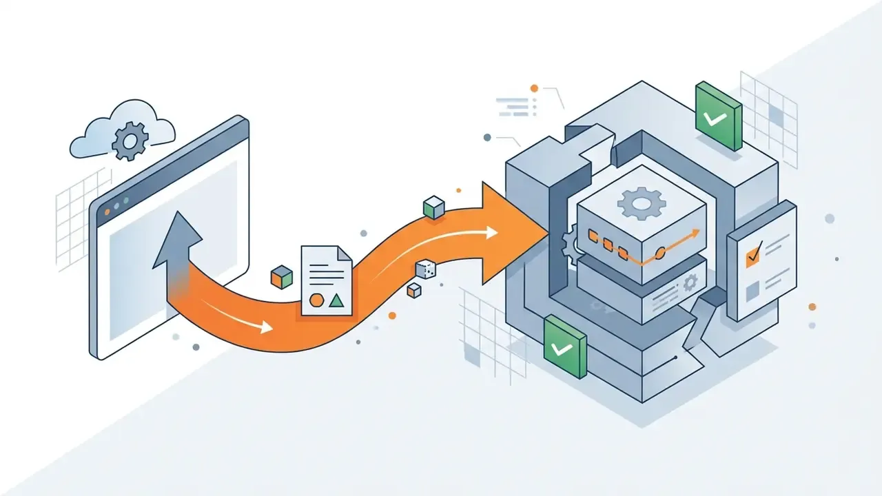Client application sending a metadata request to an AI Media API gateway for processing