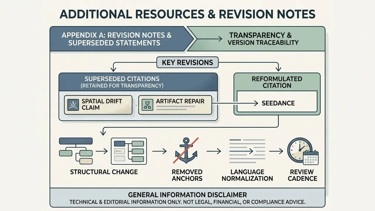 Flowchart detailing revision notes including superseded citations, structural changes, and review cycles
