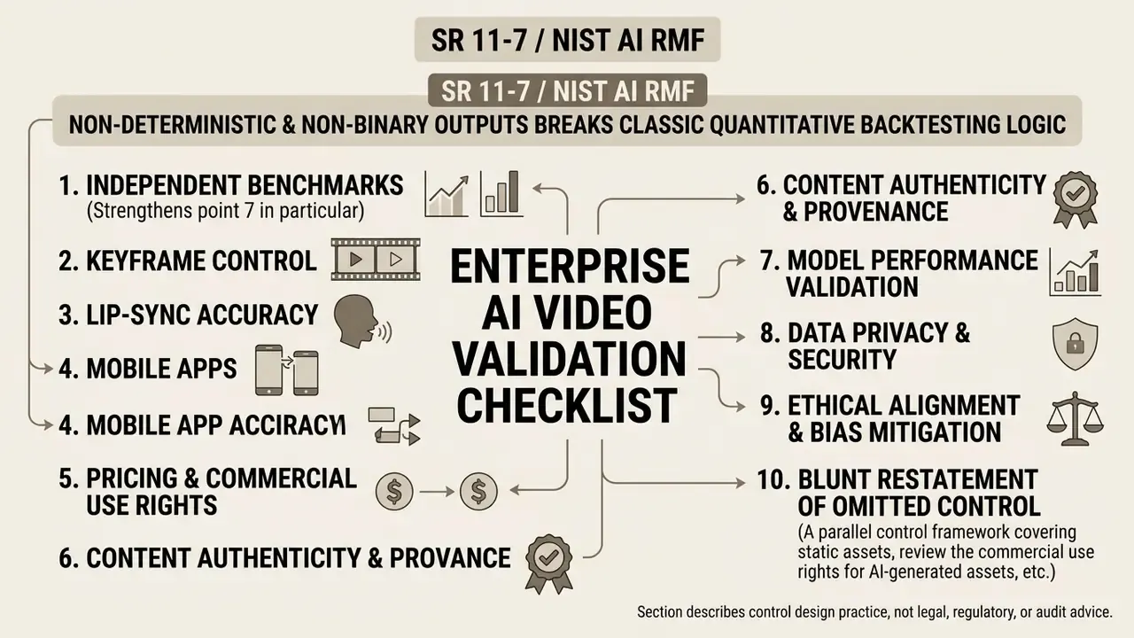 Ten point checklist for validating enterprise AI video models with regulatory framework considerations