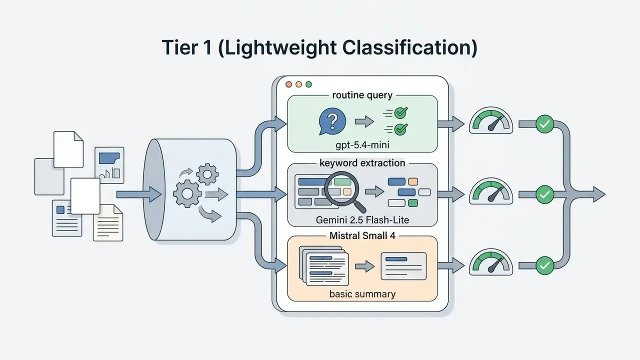 Data processing pipeline routing routine queries and tasks to specialized small AI models for efficiency