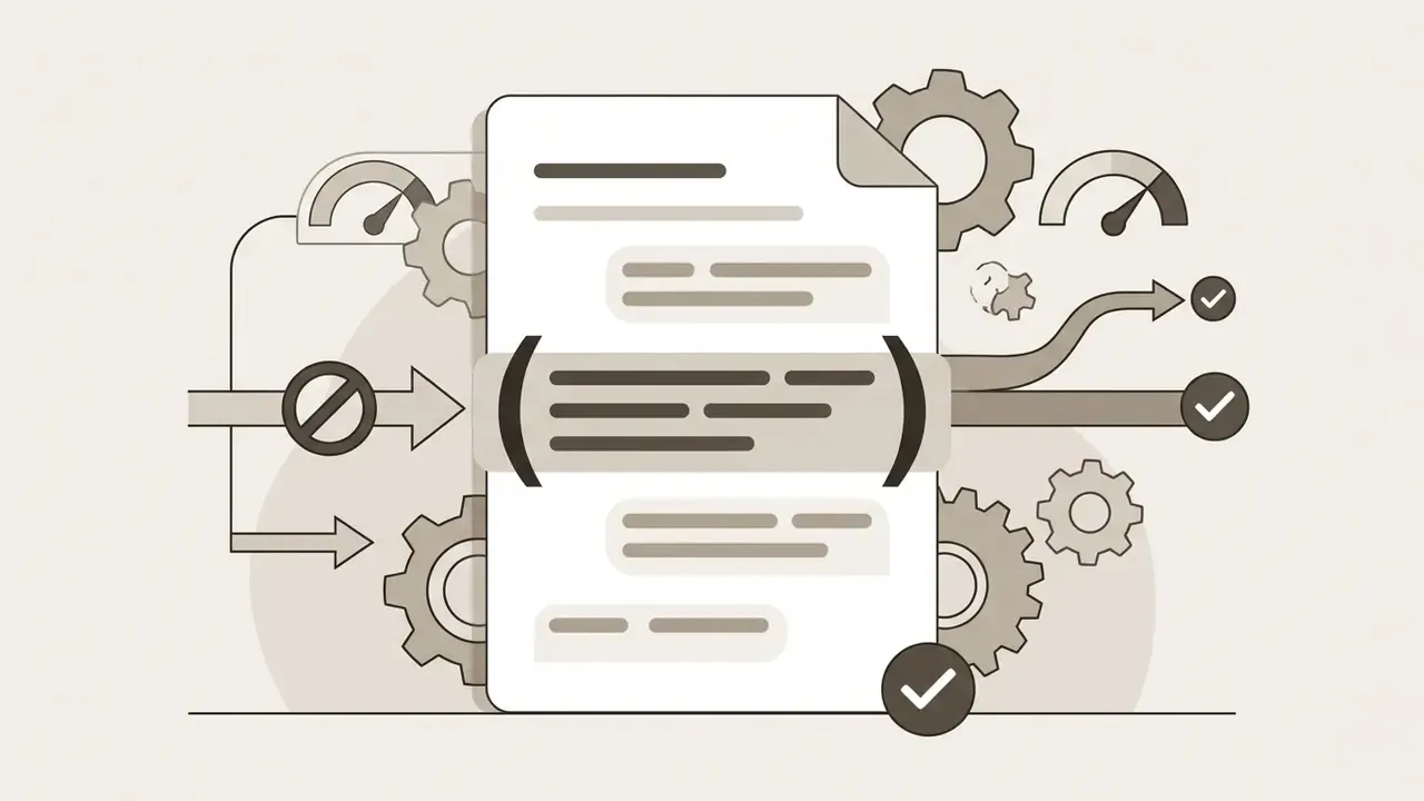 Document icon with parentheses highlighting text to bypass filters in a Character AI chat context