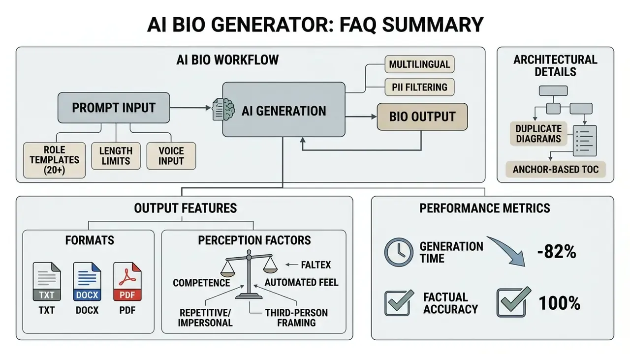 Summary of technical workflows, output formats, perception factors, and performance metrics