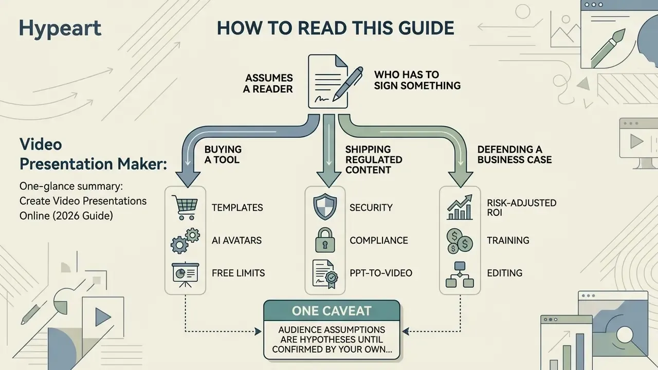 Flowchart showing three paths for readers who need to sign documents for buying tools, compliance, or ROI