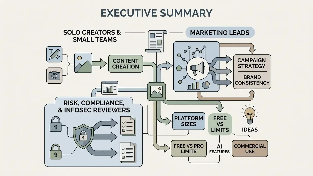 Flowchart connecting content creation and compliance review steps for creators and marketing teams
