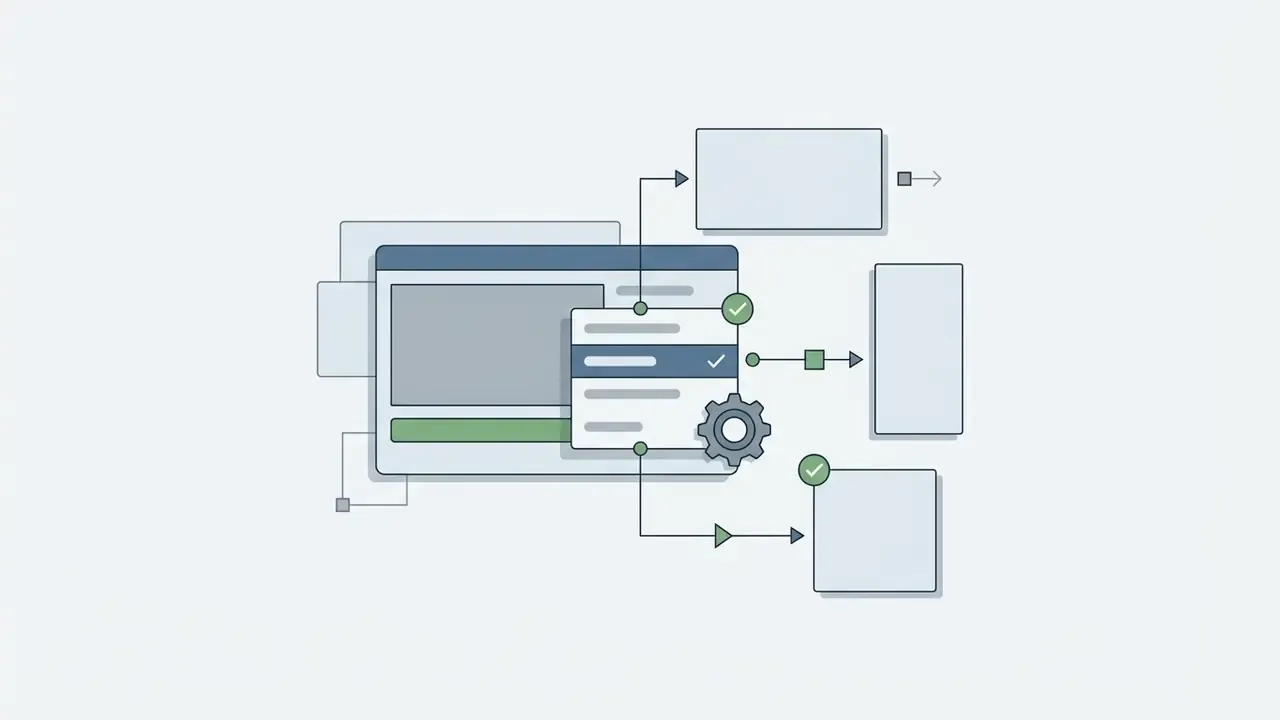 Settings menu with a gear icon branching into three different aspect ratio frame shapes