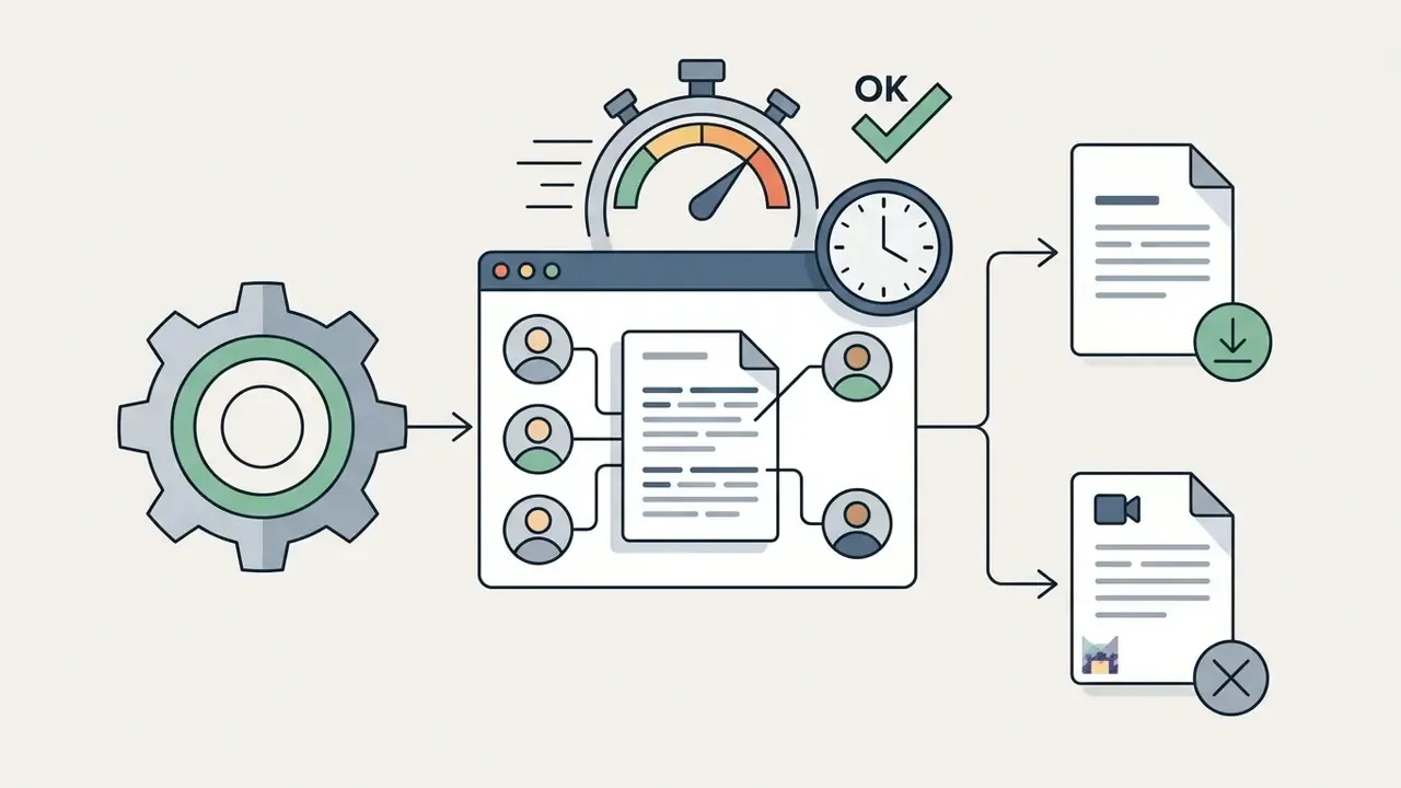 Collaborative browser workspace processing video files into downloadable subtitle documents or branded exports