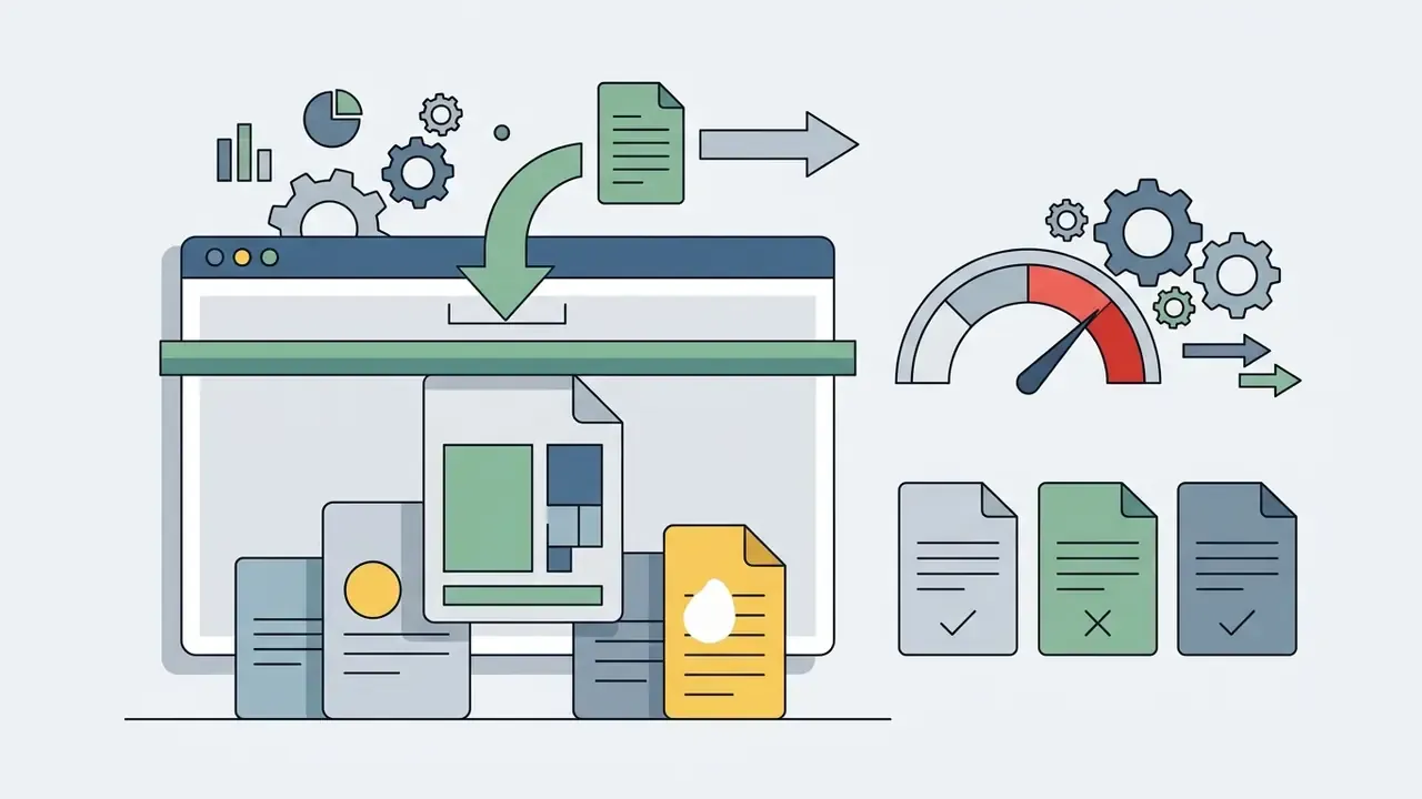 File being uploaded into an AI image editing interface with a speed gauge and status check icons