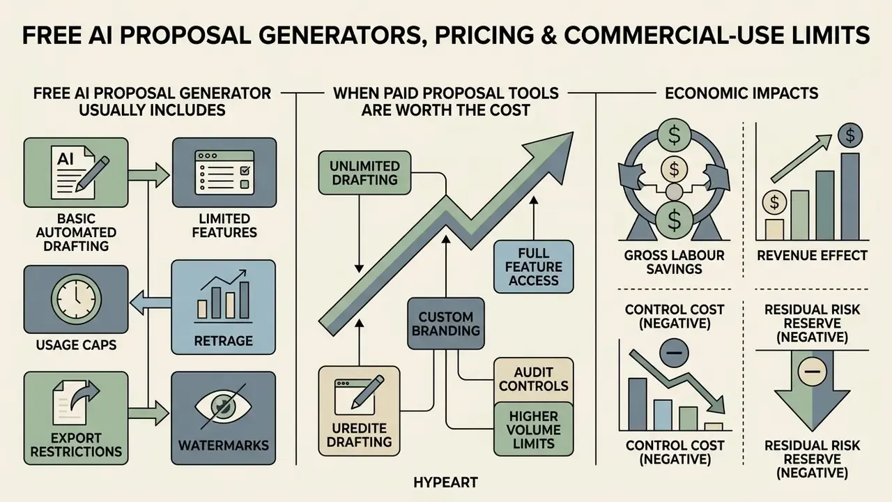 Infographic comparing free tool features with paid benefits and the resulting economic impacts