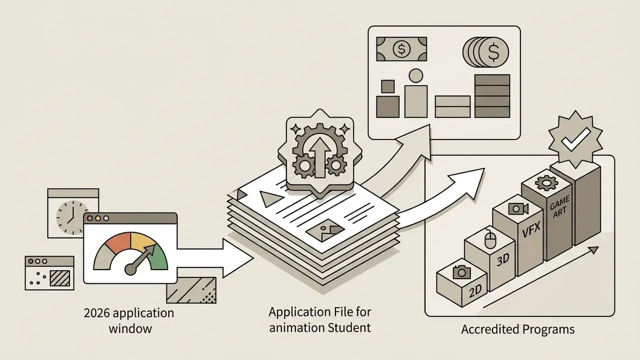 Application files moving from a time-sensitive window toward financial aid and accredited program steps