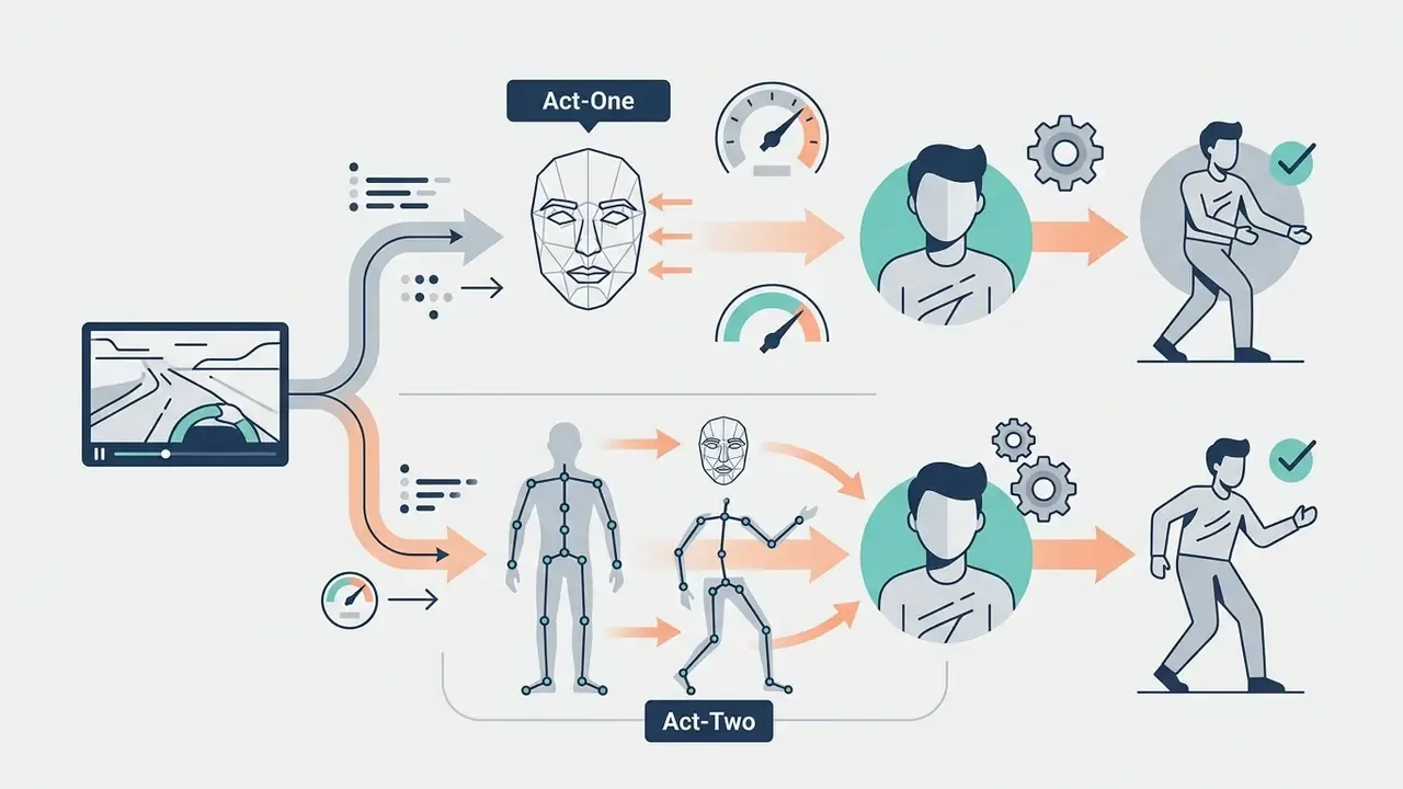 Performance capture workflow transferring facial and body movement from video to animated characters