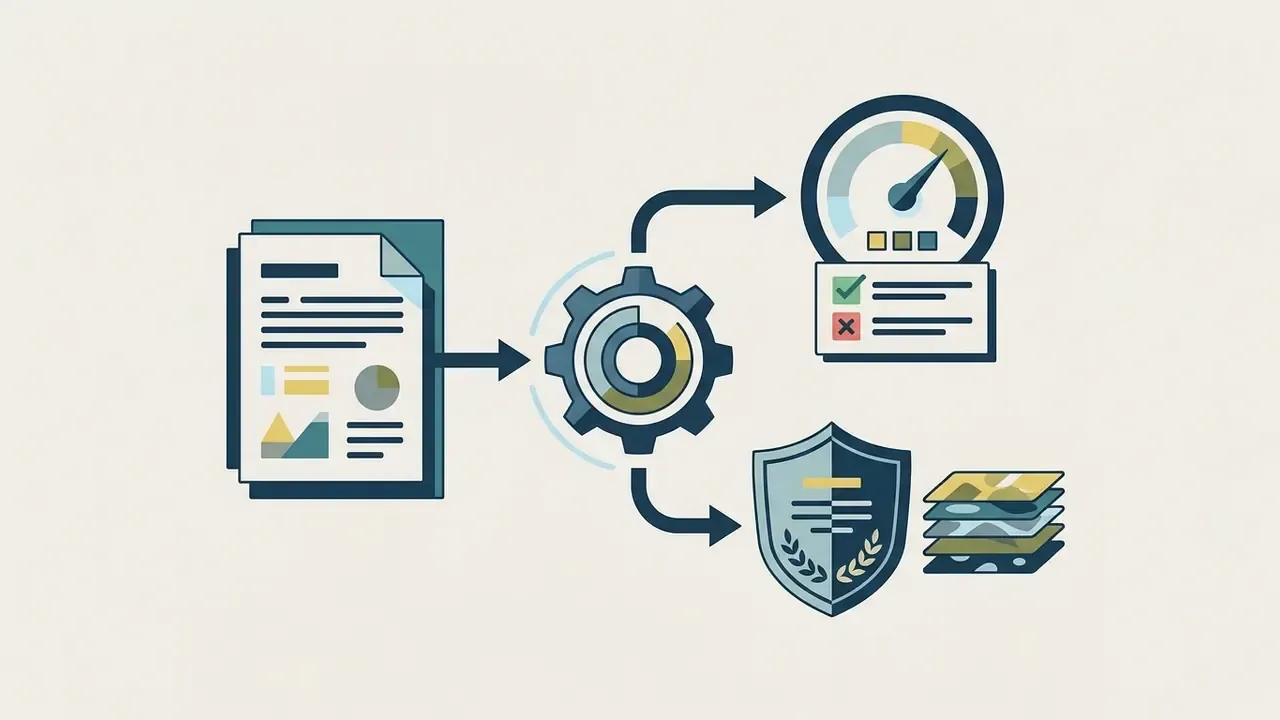 Document feeding into a central gear that splits into a speed gauge and a shield protecting image layers