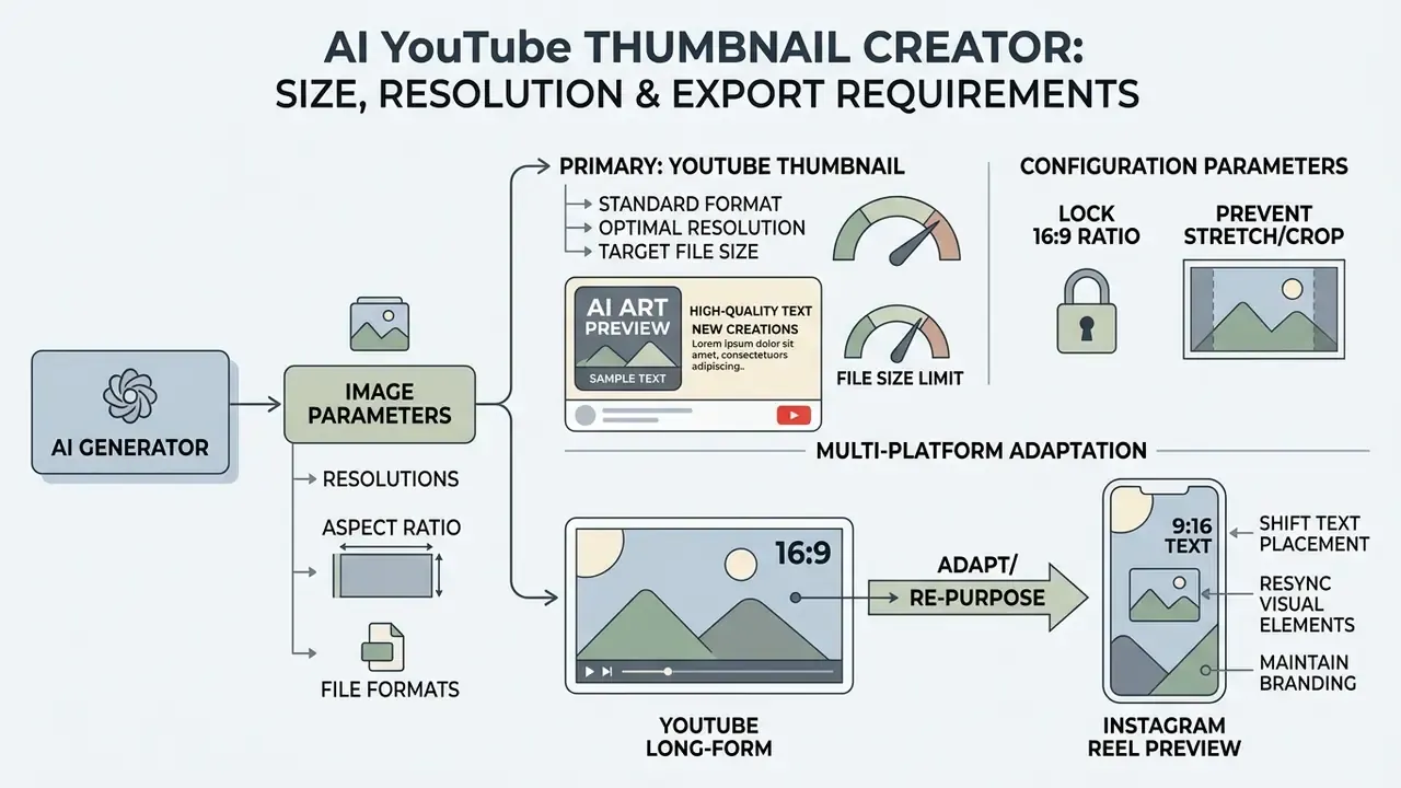 Diagram illustrating image configuration parameters and multi-platform adaptation for video content